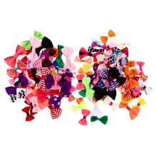Ribbon Bows 100Pcs Mini Ribbon Bows Small Size Decorative Bows DIY Craft Bow (Random Color)