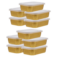 Aluminum Foil Barbecue Containers Business Owners Outdoor Parties 10Pcs 6.3X4.4in