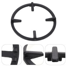 OUNONA 1Set Gas Stove Support Cast Iron Black High Temperature Resistance Home Users Cooking