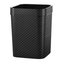 Imitation Rattan Home Large Trash Can for Home Or Office Desk Trash Can - Lightweight Sturdy for Under Desk Kitchen Bedroom Den Dorm Room
