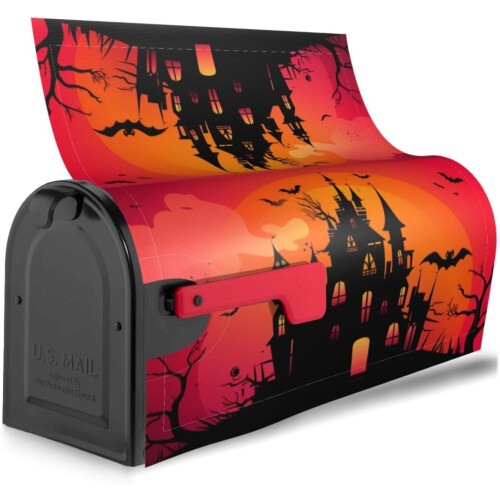 Καλύμματα γραμματοκιβωτίων Happy Halloween Witch Castle Moon, μαγνητικά καλύμματα 1
