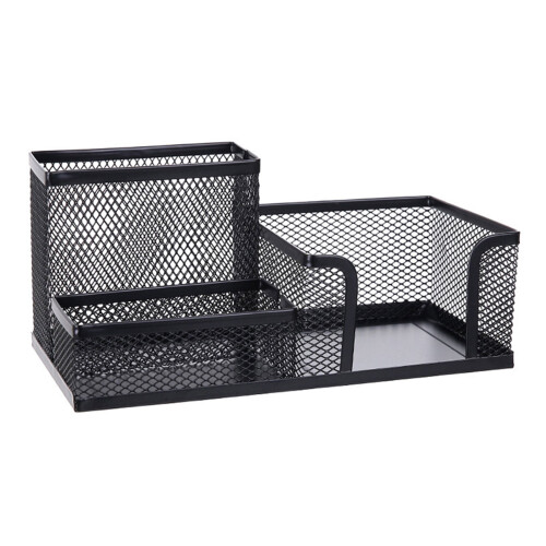 Porta-canetas de malha de ferro com borda dupla, 1 peça 1