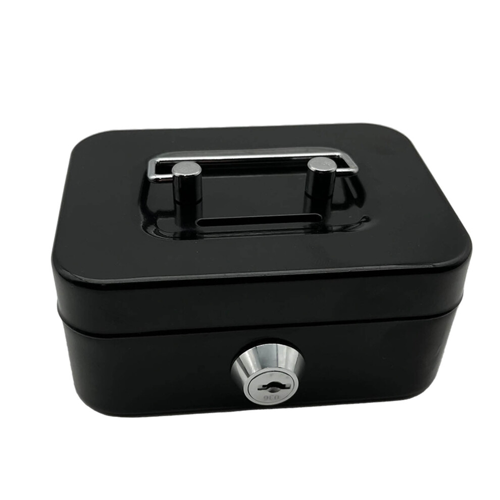 Storage Metal Box Cash Box Storage Small 4.53 X 3.78 X2.28 Inch Cover With Lock Organizer Of Money With Lock For Kids Toys Cute To Handle For The 9496895062420
