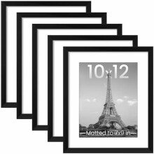 Ensemble de 5 cadres photo 10x12, pour photos 7x9 avec passe-partout ou 10x12 sans, cadres pour affiches murales, noir