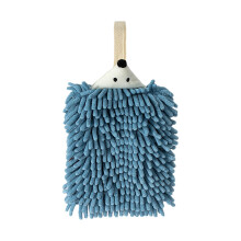 Serviette à main en chenille en forme de hérisson, absorbante et suspendue, idéale pour la cuisine et la salle de bain. Débardeur à motif animal