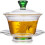 Κινέζικο γυάλινο ποτήρι τσαγιού Gaiwan Traditional Kongfu 170ml, κλασικό σετ τσαγιού με καπάκι 1
