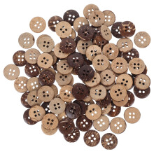 LYTMENT 100pcs Vintage Buttons for DIY Sewing and Crafting Decorative Coconut Shell Button for Clothes Shoes and Bags Garments Buttons