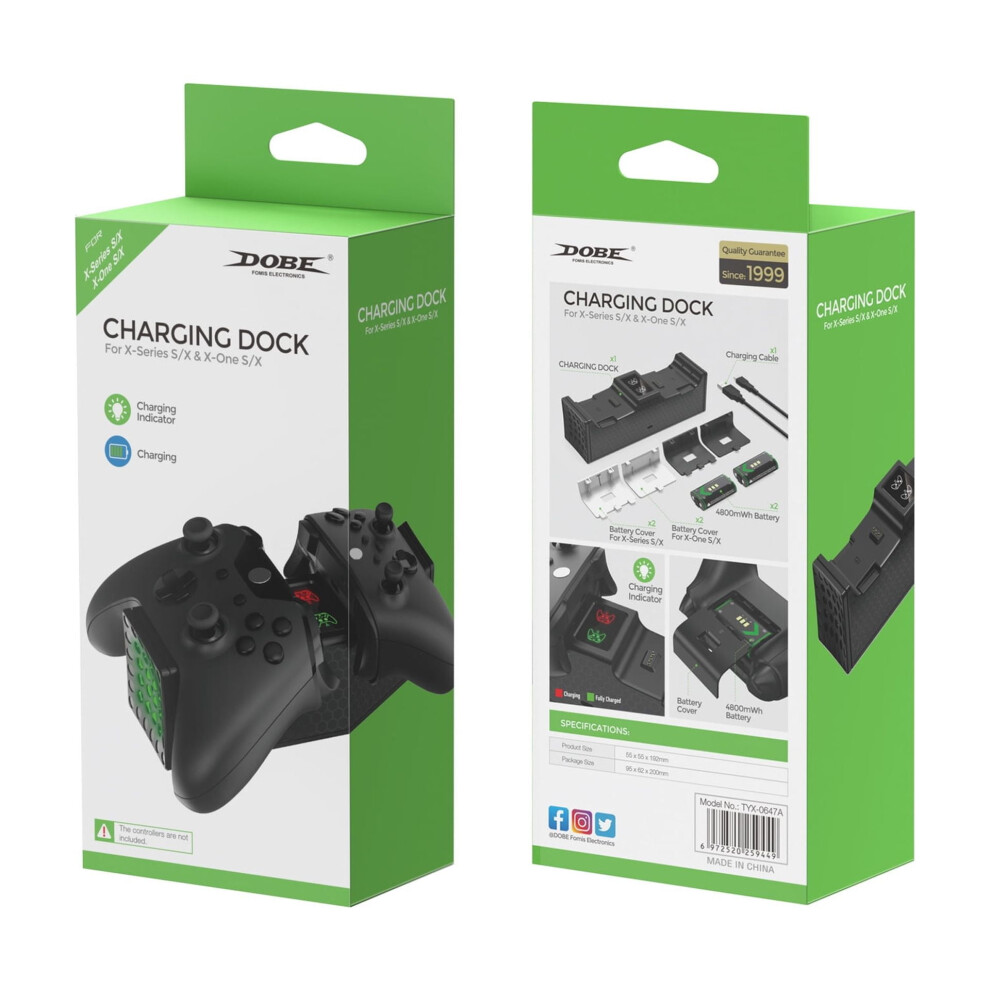 Xbox Universal Controller Charging Kit Â Dual Dock For Xbox Series S/X & One, 2X 1200Mah Batteries, Led Indicators, Overcharge Protection 9496895063359