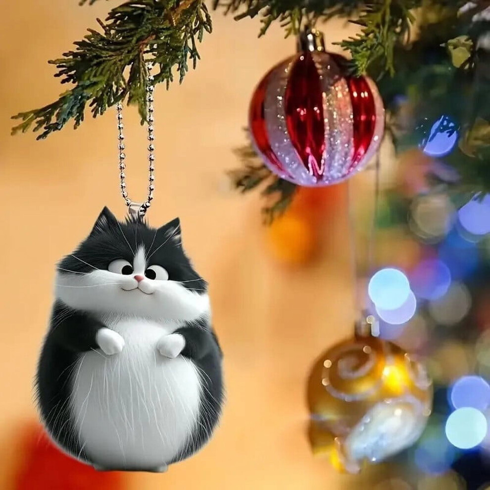 Blueekcute Cat Acrylic Car Mirror Charm Â Compatible With Most Rearview Mirrors, Christmas Tree Ornament & Car Interior Decor 9180479297178