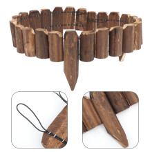 Bordure de jardin OUNONA en bois, design classique, ornement de cour, 1 pièce
