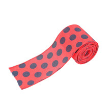 Panglică de primăvară cu sârmă, cu buline roșii, 6,35 cm x 42,8 cm, pentru coroane, funde, cadouri, decorațiuni de petrecere și obiecte de