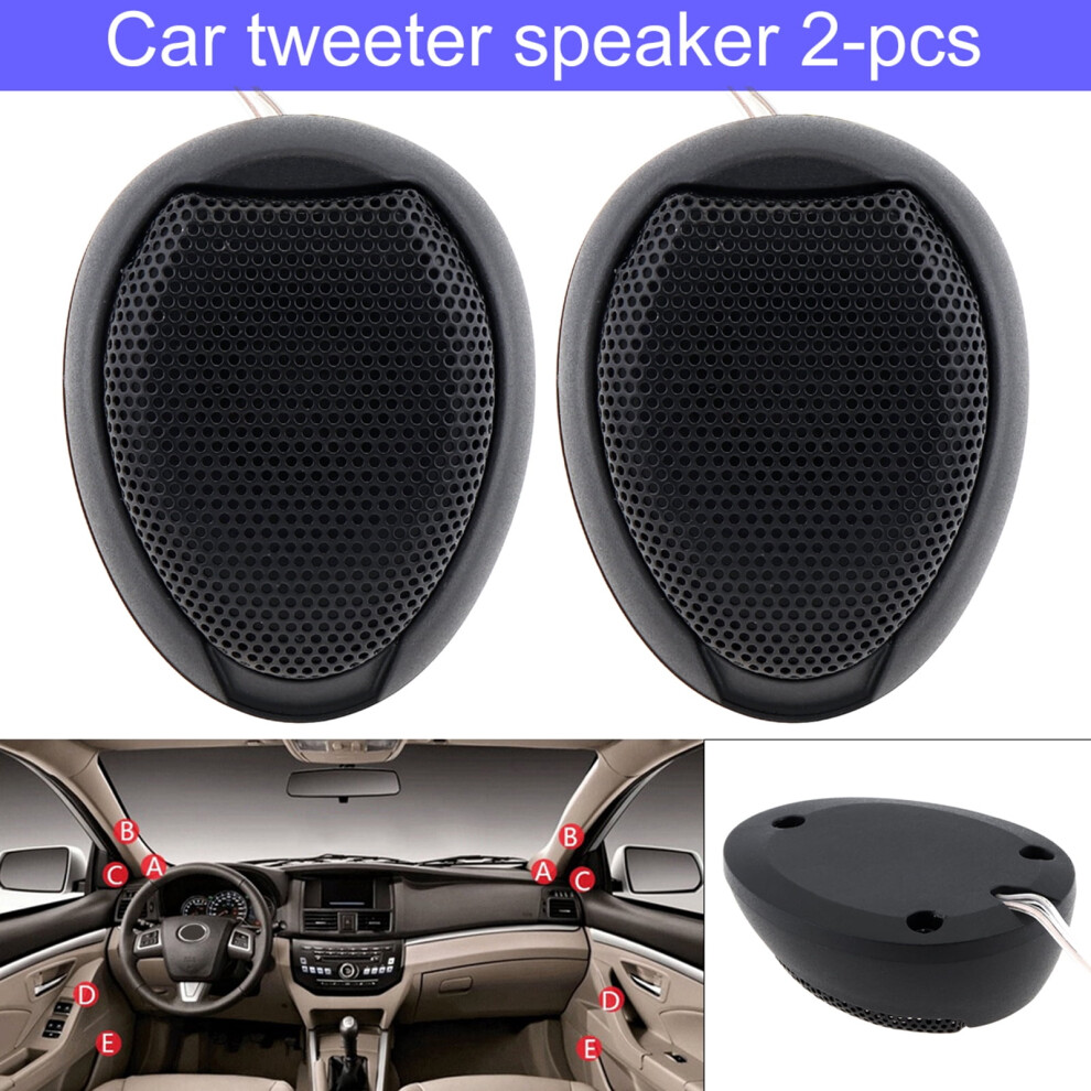 Universal 2Pcs 1000W High Efficiency Mini Dome Tweeter Speakers For Car Audio System 9327961613997