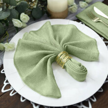 BalsaCircle 5 Square Sage Green 19x19" Faux Burlap Linen Dinner Napkins Party Events Catering Decorations Supplies