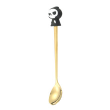 MOQIN Halloween Stainless Steel Dessert Spoons – Pumpkin, Bat & Witch Hat Designs, Lightweight, Compatible with Coffee Bar & Parties