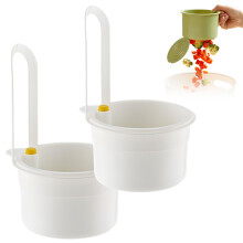 Panier égouttoir multifonctionnel avec système de suspension et vidange automatique – Compatible avec les robinets de cuisine standard