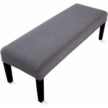 Stretch Jacquard étkezőpad huzat, mosható és levehető, porálló huzat hálószobába/konyhába/szállodába (T-sötétszürke)