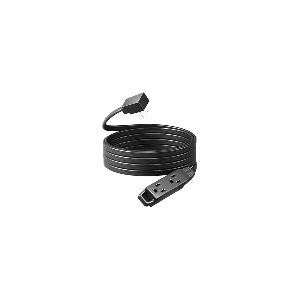 15Ft Flat Plug Extension Cord, 3-Prong Ultra-Thin Power Strip, 13A/125V/1625W, Spt-3, Etl Listed, Black Â Compatible With Indoor Narrow Spaces 9313598024428