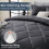 Queen Comforter Set Ultra Soft Grey 7-Piece 2