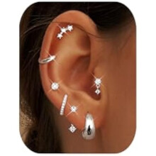ZCBESTEEL small stud hoop earrings set women hypoallergenic