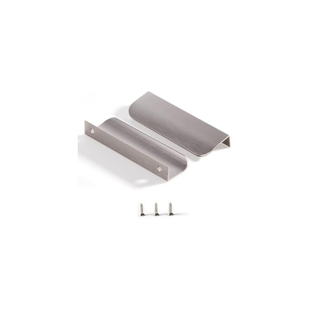 Edge Finger Tab Pulls Brushed Nickel 4.72 In 10 Pcs 9097180938385