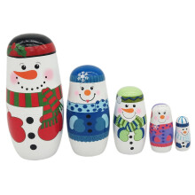 Matryoshka Dolls n Snowman Figurines 5 Pcs