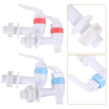 4-Pack Water Cooler Spigot Replacement Faucet Plastic Assorted Colors for Home and Office Use