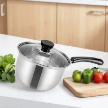 Stainless Steel Saucepan with Lid Non-Stick 1 Set