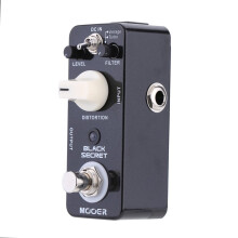 Pédale d'effet de distorsion pour guitare électrique Mooer Black Secret Mini avec fonction True Bypass
