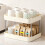 Double Tier Cup Rack, Dining Table Top Cup Organizer Storage, Desktop Tea Coffee Mug Display Shelf for Kitchen, Office 1