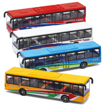 opvise Mini Simulatie Auto/Bus Model van Legering met Terugtrekmechanisme Bureaudecoratie Kinderverzamelspeelgoed Willekeurige Kleur