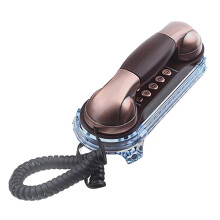 Vintage Corded Wall Phone with Large Buttons and Loud Ringer