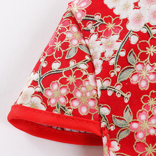 Κόκκινο φόρεμα Cheongsam για νήπια – Φούστα πριγκίπισσας από τούλι σε στυλ Qipao, με 1