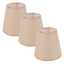 Lot de 3 abat-jour à clipser pour lampe, à monter soi-même. Petit abat-jour en tissu, idéal pour les lampes de type candélabre ou les lustres,