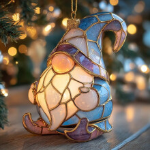 Acryl kerstkabouter ornament Scandinavisch