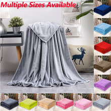 Fluffy Fleece Throw Blanket 70x100 cm Solid Colour