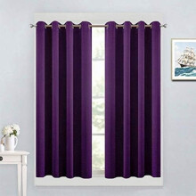 Blackout Curtains Purple Thermal Insulated Grommet Top