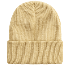 Damesmutsen, dubbellaagse warme beanie, effen kleur, eenvoudige en veelzijdige mutsen voor dames, beige