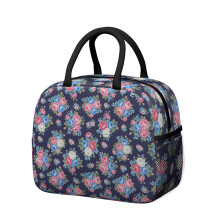 Boîte à lunch isotherme à motif floral pour femme – Étanche, portable pour le travail, la plage, les voyages, les pique-niques et le camping