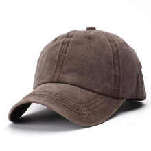 Baseball Hat Boys, Kids Girls Distressed Washed Adjustable Caps for Youth 3-10 Years, Brown