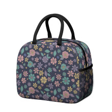 Boîte à lunch isotherme à motif floral pour femme – Étanche, portable pour le travail, la plage, les voyages, les pique-niques et le camping