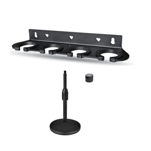 Multi Microphone Holder  to 4 Mics Portable Microphone Storage Stand Mic Stand Tray for Handheld Dynamic Wireless Mics 1