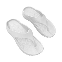 UTTOASFAY Womens Sandals Lazy Shoes Women'S Orthotic Flip Flops with Arch Support Soft Thong Pillow Sand White 7(38)