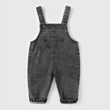 Peto vaquero sin mangas para bebé niño, mono con tirantes, 0-3 años, peto de algodón para bebé, pantalones largos, ropa de bebé negra