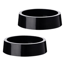 Lot de 2 patins antidérapants pour roulettes de table, protège-sols, dessous de verre et dessous de tasse noirs, adaptés aux parquets et meubles.