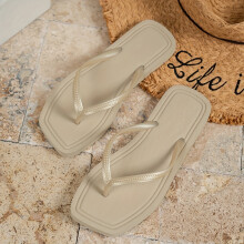 Women's Square Toe Flip Flops – Quick-Dry, Non-Slip, Ultra-Comfortable Slides for Beach & Outdoor – Lightweight Minimalist Style