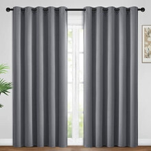 Blackout Curtains 52x84 in Grey, Thermal Insulated, 2 Panels