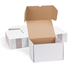 15er-Set weiße Versandkartons (10 x 8 x 6 Zoll), Wellpappkartons für die Verpackung von Geschenken für Kleinunternehmen