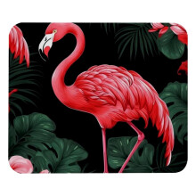 Flamingo Rainforest egérpad gumi talppal, 24x10 hüvelyk