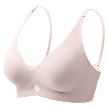 Reggiseno da donna push-up senza ferretto, imbottito, bustier bralette senza cuciture, reggiseno in cotone da donna rosa XL