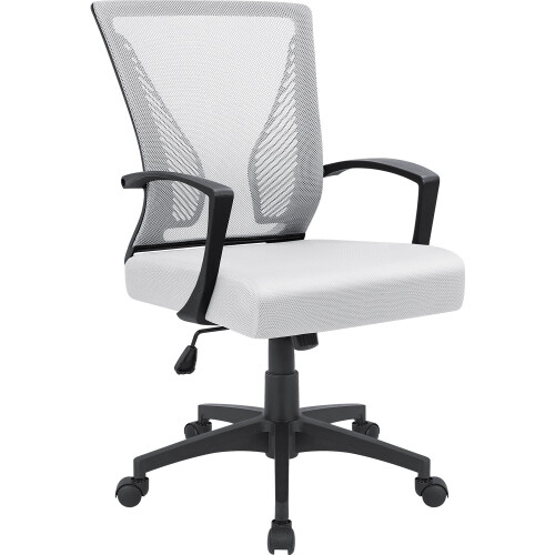 Lacoo Mid-Back Ergonomic Mesh Office Chair White